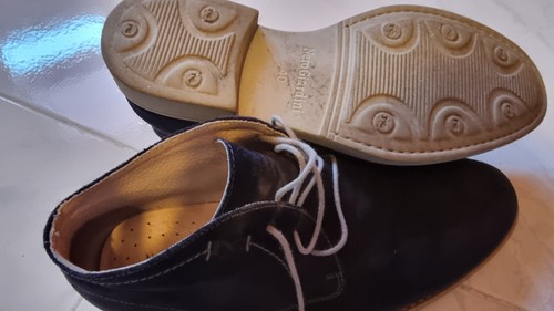 NERO GIARDINI-Scarpe da Uomo Polacchine Stivaletti in Pelle Camoscio Blu TG.40 - Foto 3 di 6