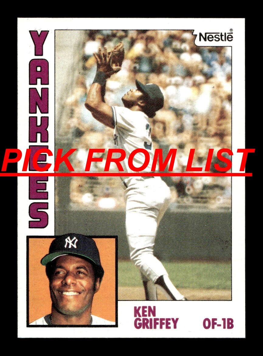 1984 Topps NESTLE 524-792 EX-MT/NM Pick From List All PICTURED