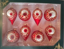 Christbaumkugeln Kugel - Reflex Sortiment Rot - Krebs Glas Lauscha