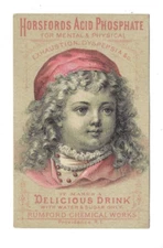 Old Trade Card Horsford's Acid Phosphate Rumford Chemical Works Providence RI