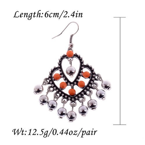 Orecchini a perno goccia zingara etnica nappa vintage Jhumka matrimonio gioielli indiani - Foto 38 di 82
