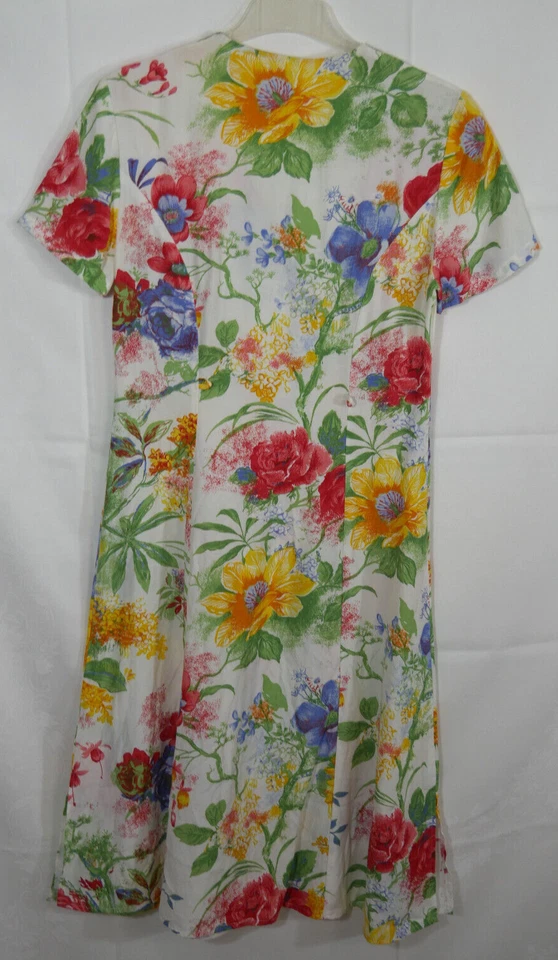 Damen TRAUMHAFTES Kleid Bunt Blumen 100% Viskose Größe 36/38 TOP! - Bild 4 von 4