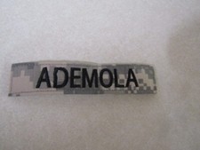 MILITARY PATCH HOOK AND LOOP ACU NAME TAPE WITH NAME ADEMOLA