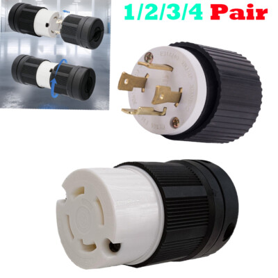 1/2/3/4 Pair NEMA L14-30 Plug Set 30A 125/250V Locking for Generator L14-30