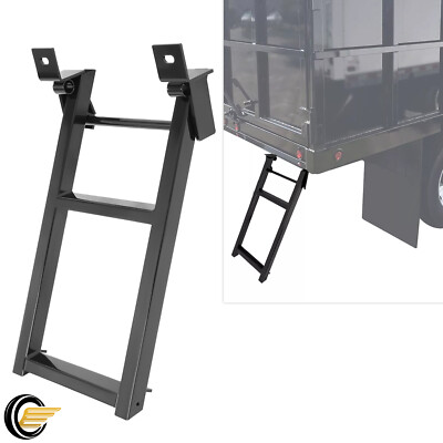 Rear Compact Two-rung Truck Gate Step Ladders Retractable 400Lbs For Trailer RV