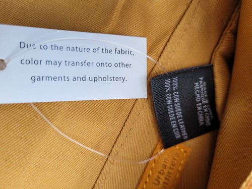 Urban Outfitters Yellow Tan Suede Leather Handbag cross body Messenger Bag NEW❤ - Picture 6 of 12