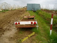 Photo 6x4 Useful trailer Lidsey With shelter for strawberry pickers strad c2012
