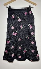 GANNI Floral Print Crinkle Midi Slip Skirt Size 36 (S/8) #36330
