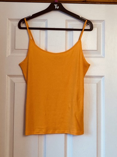 NEW LADIES TU SATSUMA ORANGE VEST TOP 
