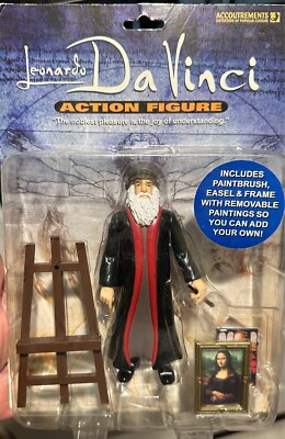 Accoutrements Leonardo Da Vinci Action Figure Item Factory Sealed RARE 2005