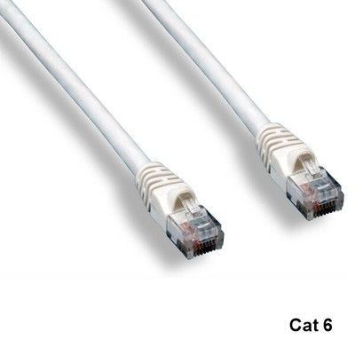 Kentek White 7' Cat6 UTP Ethernet Cable 24AWG 550MHz RJ45 Routers Patch Panels