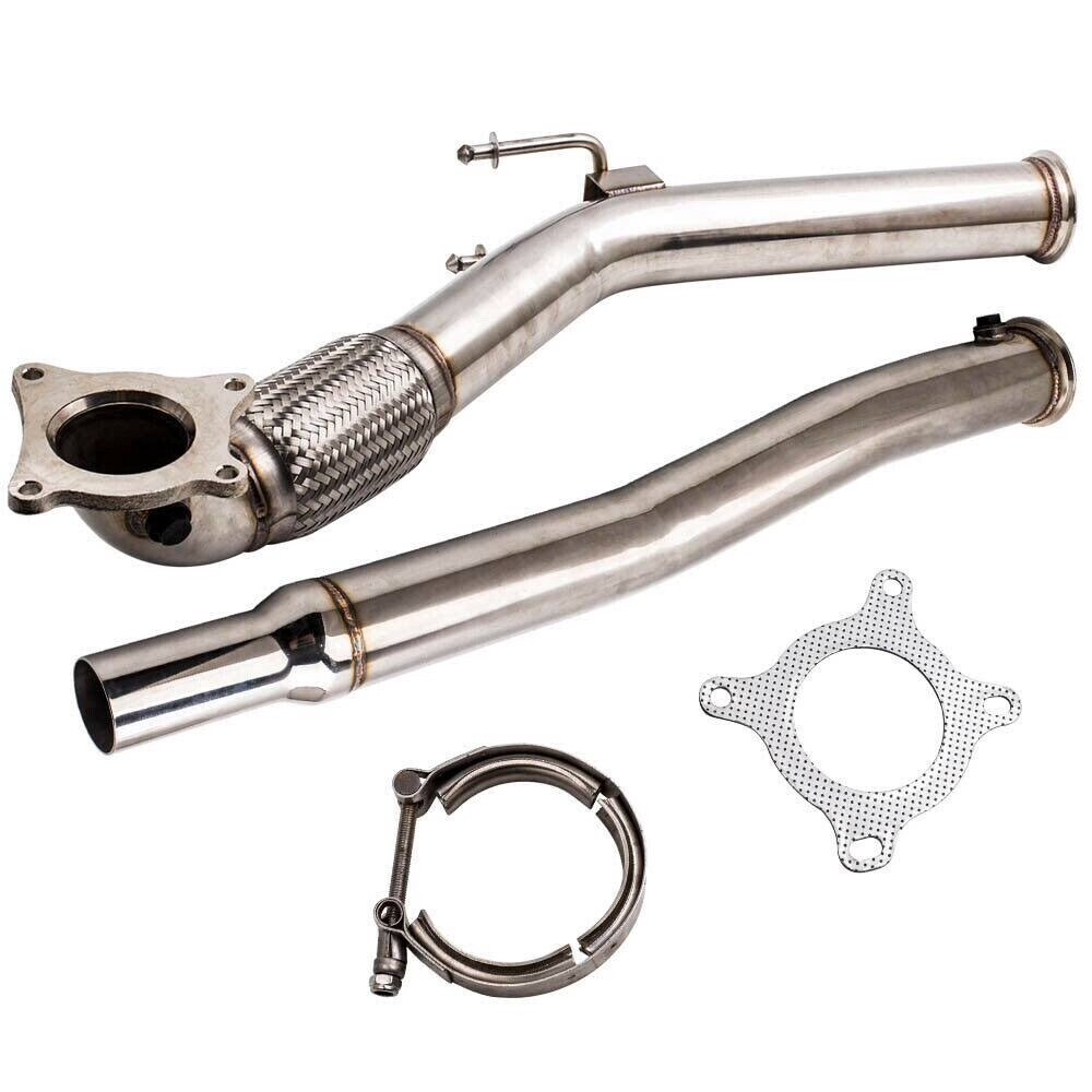 Downpipe VW Golf 5 GTI en acier inox poli, la descente de turbo haut de gamme EA113