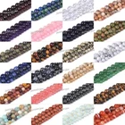 Round Gemstome Stone Loose Beads DIY Jewelry Making Beads Strand 6mm 8mm 10mm