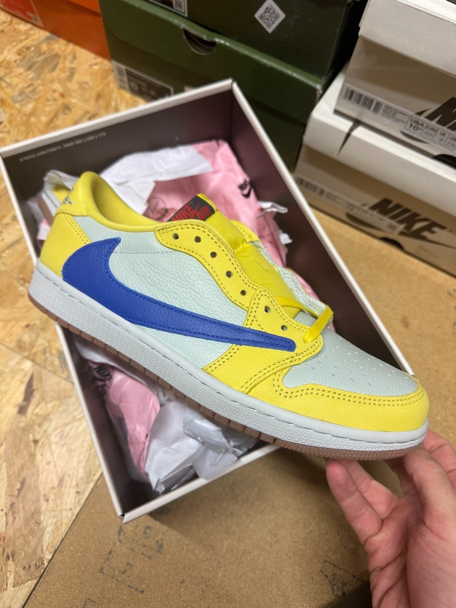 Nike Air Jordan 1 Low Travis Scott Canary Yellow UK 8 / US 10.5