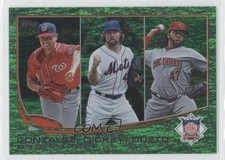 2013 Topps League Leaders Emerald Foil Gio Gonzalez RA Dickey Johnny Cueto xz4