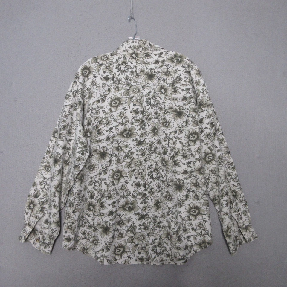 Top Orvis Vintage Mujer XL Floral Botón Algodón Casa Núcleo Pradera Hecho en EE. UU. Foto 3 de 4