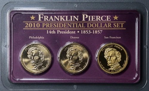 2010-P Presidential Dollar Franklin Pierce — photo from the most recent tracked eBay sale