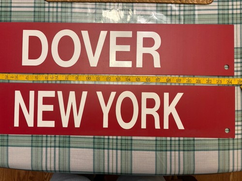 NJ Transit Old Vintage Station Stop Placard Engine Display Sign Rare Dover & N Y