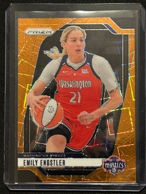 2024 Panini WNBA Prizm Basketball - Emily Engstler #67 Orange Lazer Prizm