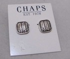 CHAPS Ralph Lauren Woven Texture Rounded Square Stud Earrings $16 NOC — photo 1