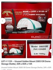 85ftx30ftx15ft CANOPY / SHELTER, SHED - GALVANISED STEEL FRAME