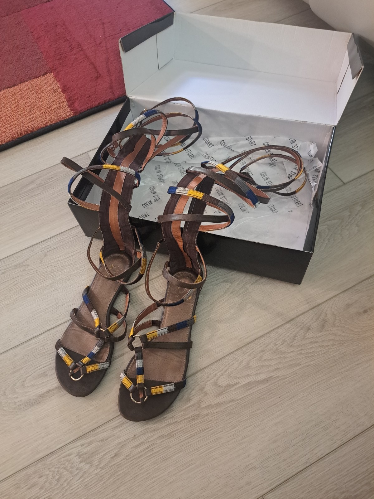 Collin Stuart Gladiator Multicolor Sandals  Size … - image 5