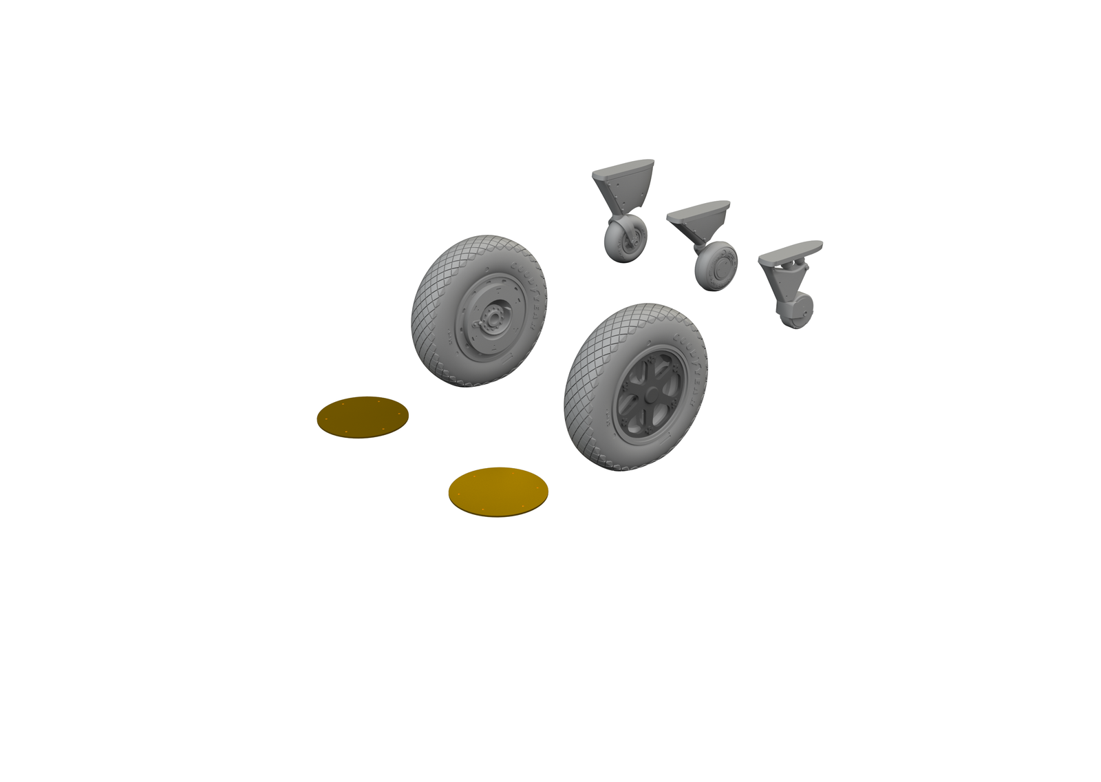 Eduard Brassin 648816 1:48 Grumman F4F-4 Wildcat wheels late