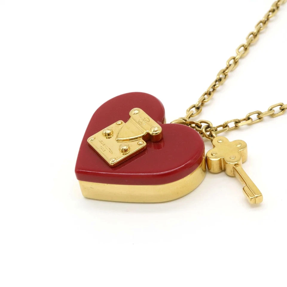 Collar Louis Vuitton Colgante Rock Me Resina Oro W30xH27mm 55 pulgadas cadena Foto 3 de 4