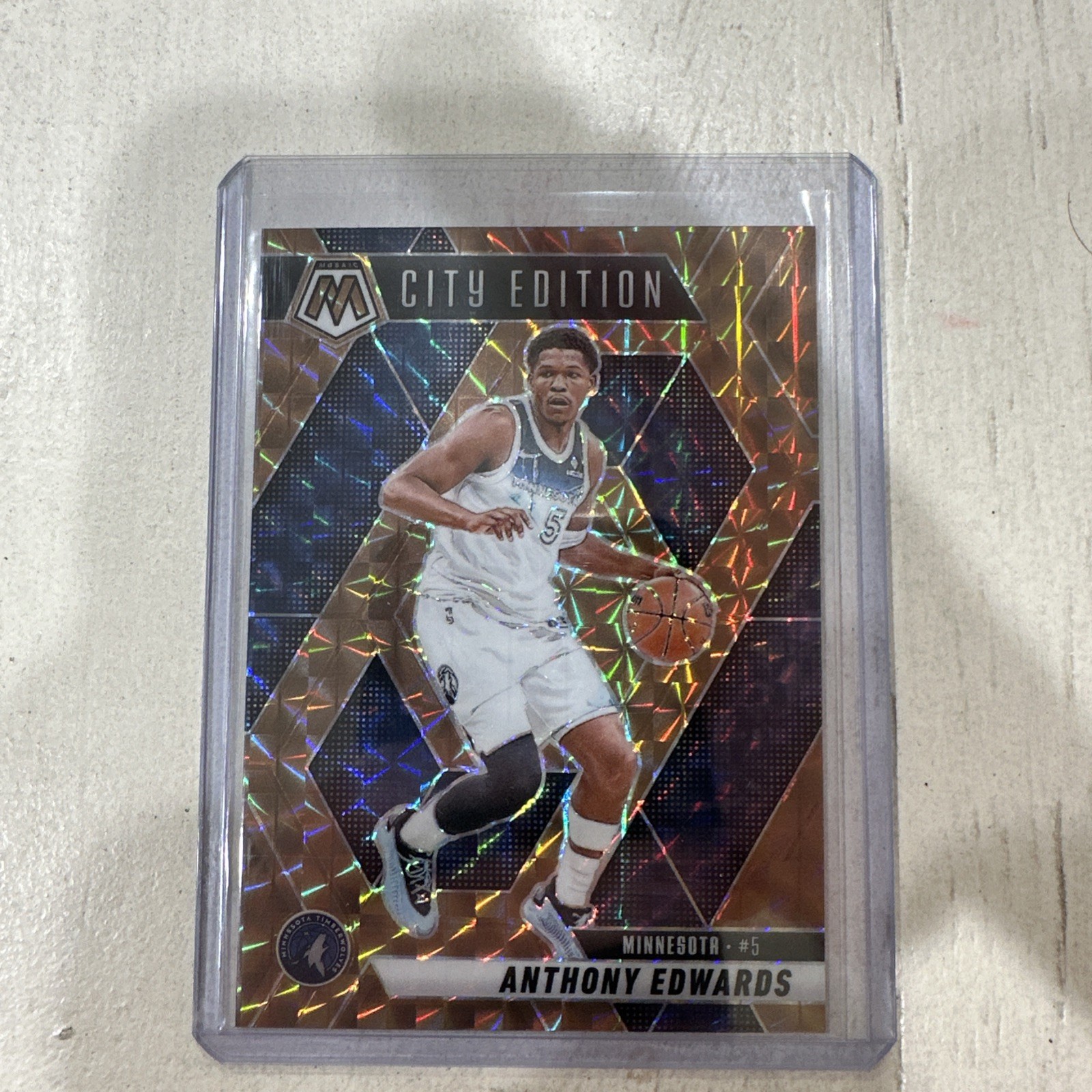 2024-25 Panini Mosaic Anthony Edwards City Edition Mosaic Bronze /75 #279