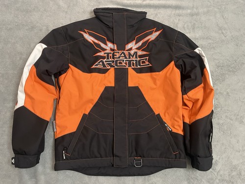 Arctic Cat Team Arctic Sno Pro A-Tex Snowmobile Jacket Orange Black Men’s Sz M