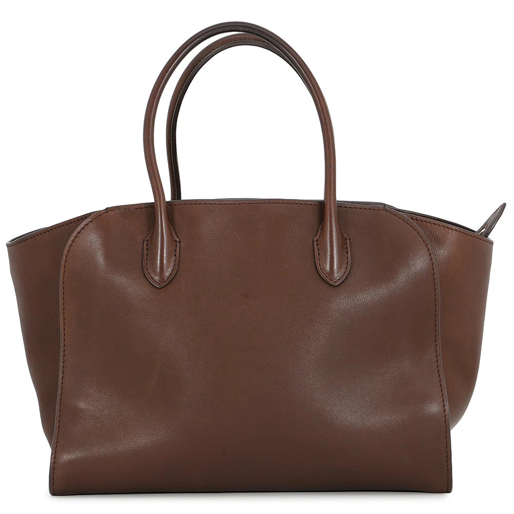 The Row Marlo 12 Calf Leather W1802L72DEOS Handbag Calfskin Brown #TZB2804