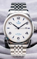 Tudor 1926 Opaline White & Blue Dial 41mm Steel Bracelet Automatic Date 91650 2