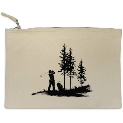 Canvas-Clutch / Zubehörkoffer ''Golfer Taking a Swing'' (CL00043402)