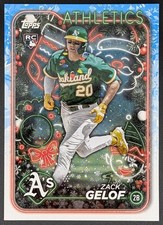 2024 Topps Holiday Zack Gelof #H72 Variation Short Print RC Rookie Athletics