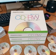  Lot Of 3 Memorex 5-Pack High Speed CD-RW 12X 700MB 80 Min New Sealed Bundle 3