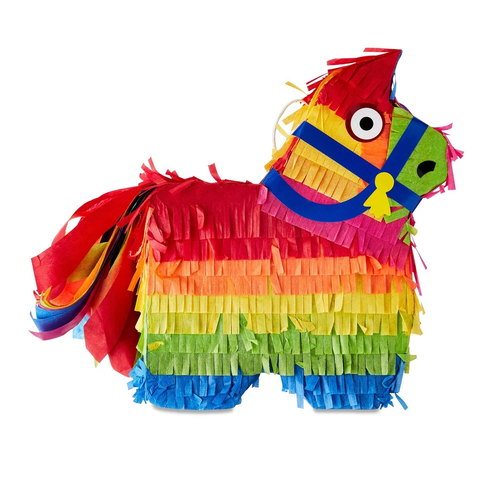 Mini Multi-Color Donkey Pinata, 7.25", - Image 4 of 4