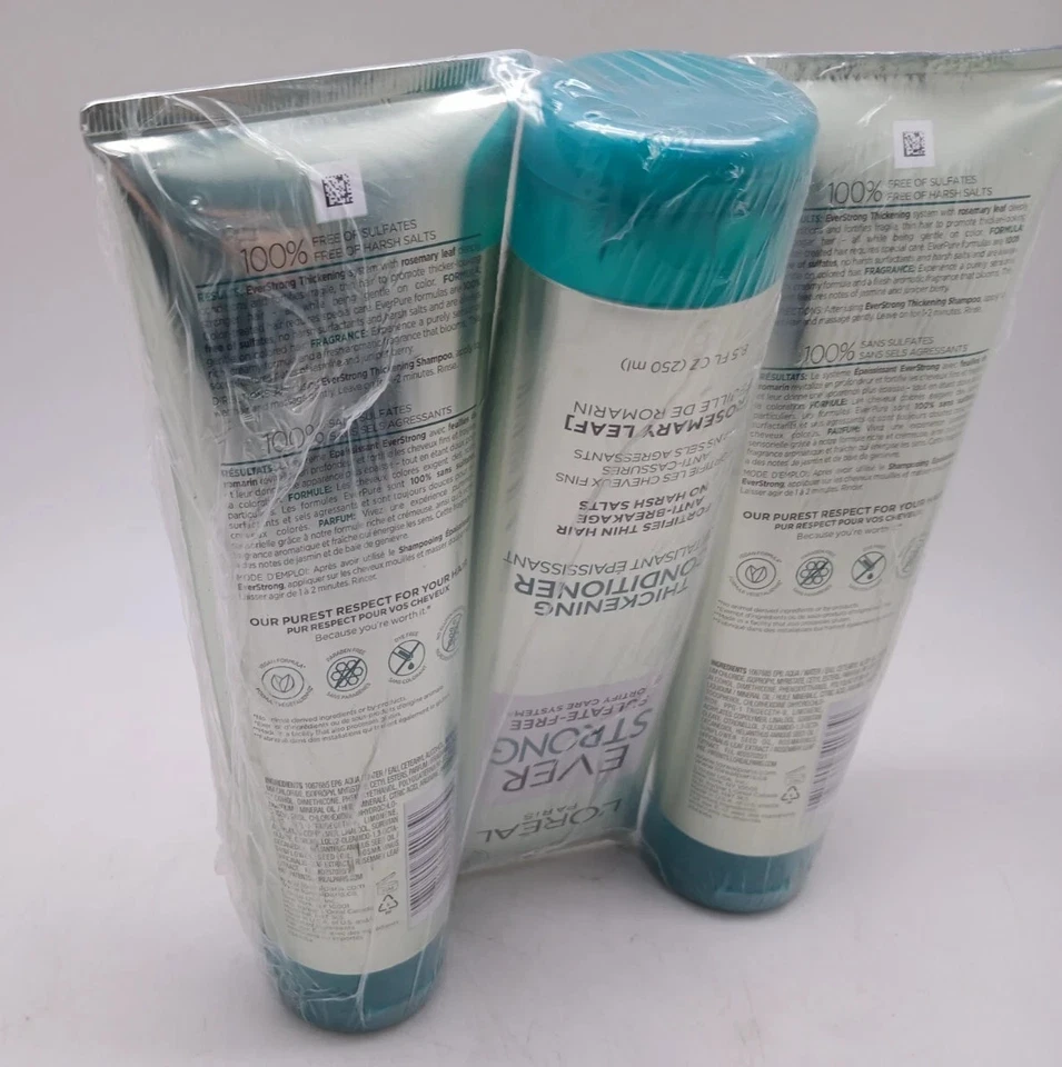 L'Oreal EverPure Thickening Conditioner 3-Pack 8.5oz Rosemary Leaf NEW - Image 2 of 2