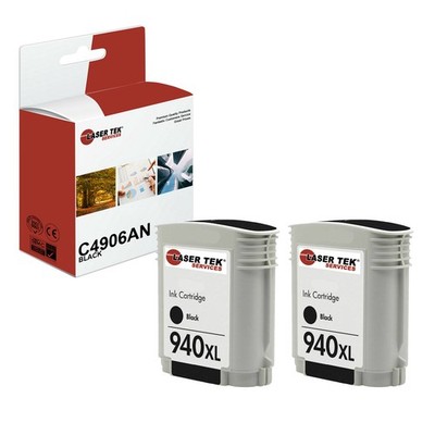 2Pk LTS 940XL C4906AN Black HY Compatible for HP OfficeJet Pro 8000 8500 Ink