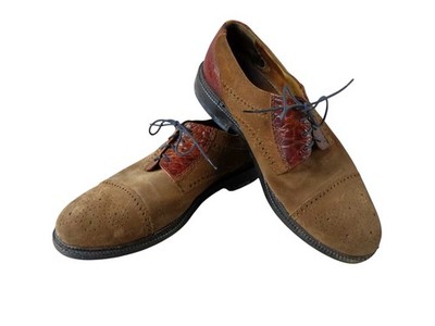 Apollo Herren Schuhe Halbschuhe 44 | UK 9,5 G Braun Leder Mix Budapester (21589)