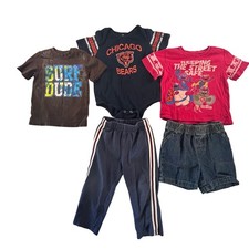 Kids Clothing Lot 5 Items T-Shirts Shorts Pants Chicago Bears Surf Dude 24 month