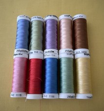Sulky Thread 40wt Rayon Assorted Set/10 New/ Used C