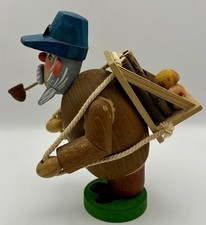 Figura Ulbricht Incienso Madera Fumador Leñador Troncos Setas con Alemania 6”H