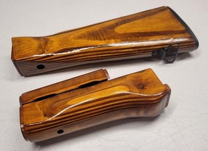 LCT Airsoft AEG AK Laminate Handguard and Stock Set Shellac Finish