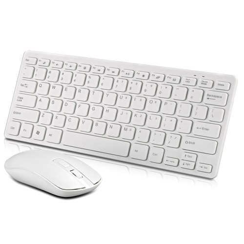 Esperanza Liberty Drahtloses Tastatur-Maus-Set – USB, Weiß, Englische Tastenbelegung | Reichweite 10 M, Multimedia-Tasten