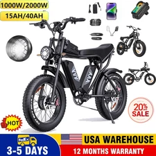 Ridstar YVY Pro Electric Bike 52V40AH 20AH 15AH 20" Adult Mountain E-Bike Faster
