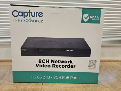Capture R2-NVR8C2TB 8 Channel 8MP NVR with 2TB HDD & NDAA Compliant