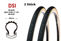 2 StüCk 28 Zoll Fahrrad Reifen 40-622 City Bike 28X1 5/8X 1 1/2 Retro Braun