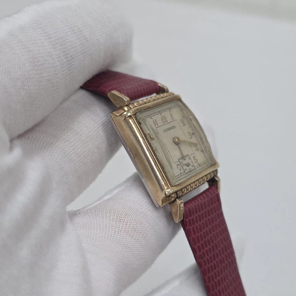 Reloj Longines Vintage Estuche Elegante Hombre Manual Cal. Placa de oro suiza 10L 15J de 10k Foto 4 de 4