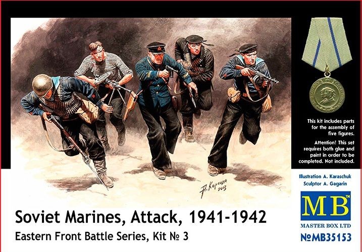 Master Box MB35153 - 1/35 Soviet Marines Attack 1941-42 Easter Frog - New