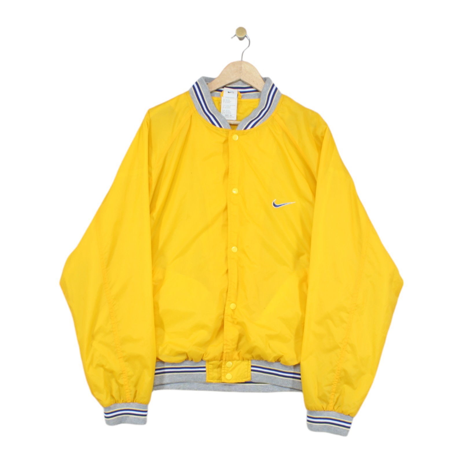 SACAI X NIKE Giacca a vento Nike vintage uomo taglia XL anni 90 gialla leggera oversize